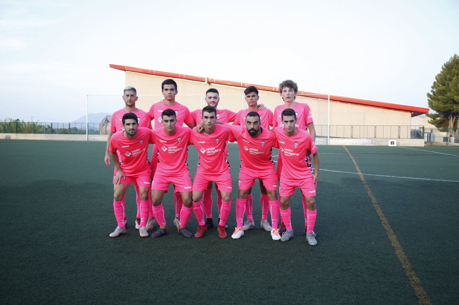 Once inicial del CD Alcoyano durante un partido de pretemporada